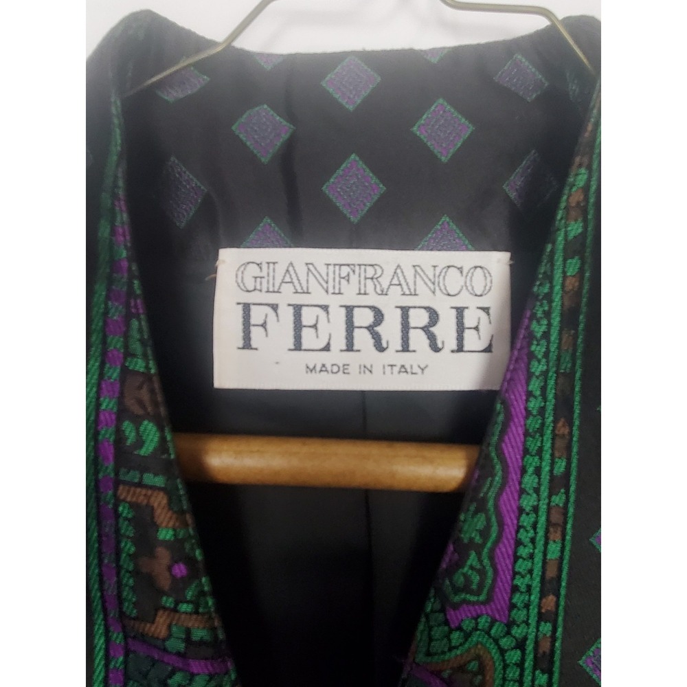 Gianfranco Ferré blazer-style jacket wit a multicolored geometric pattern Sz M/L - Picture 7 of 8